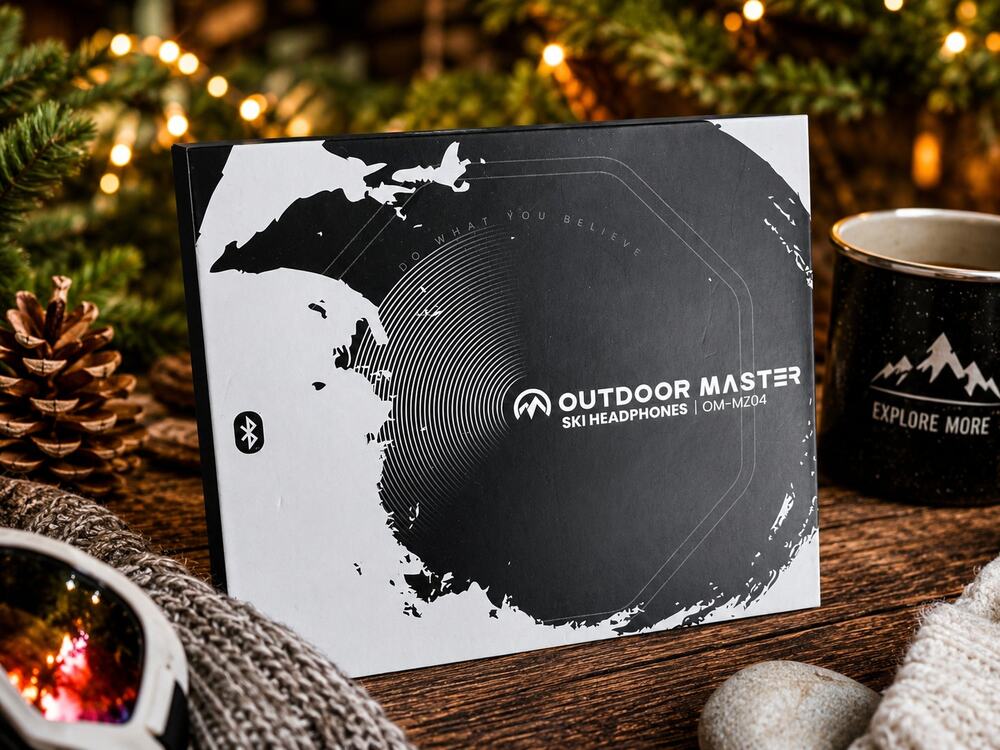 OutdoorMaster OM-MZ04 Ski Helmet Headphones Bluetooth 5.3 Wireless Open Box